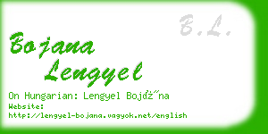 bojana lengyel business card